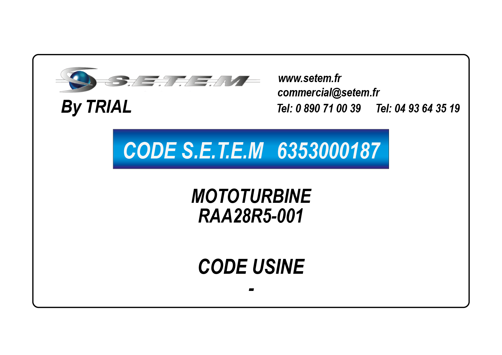MOTOTURBINE RAA28R5-001