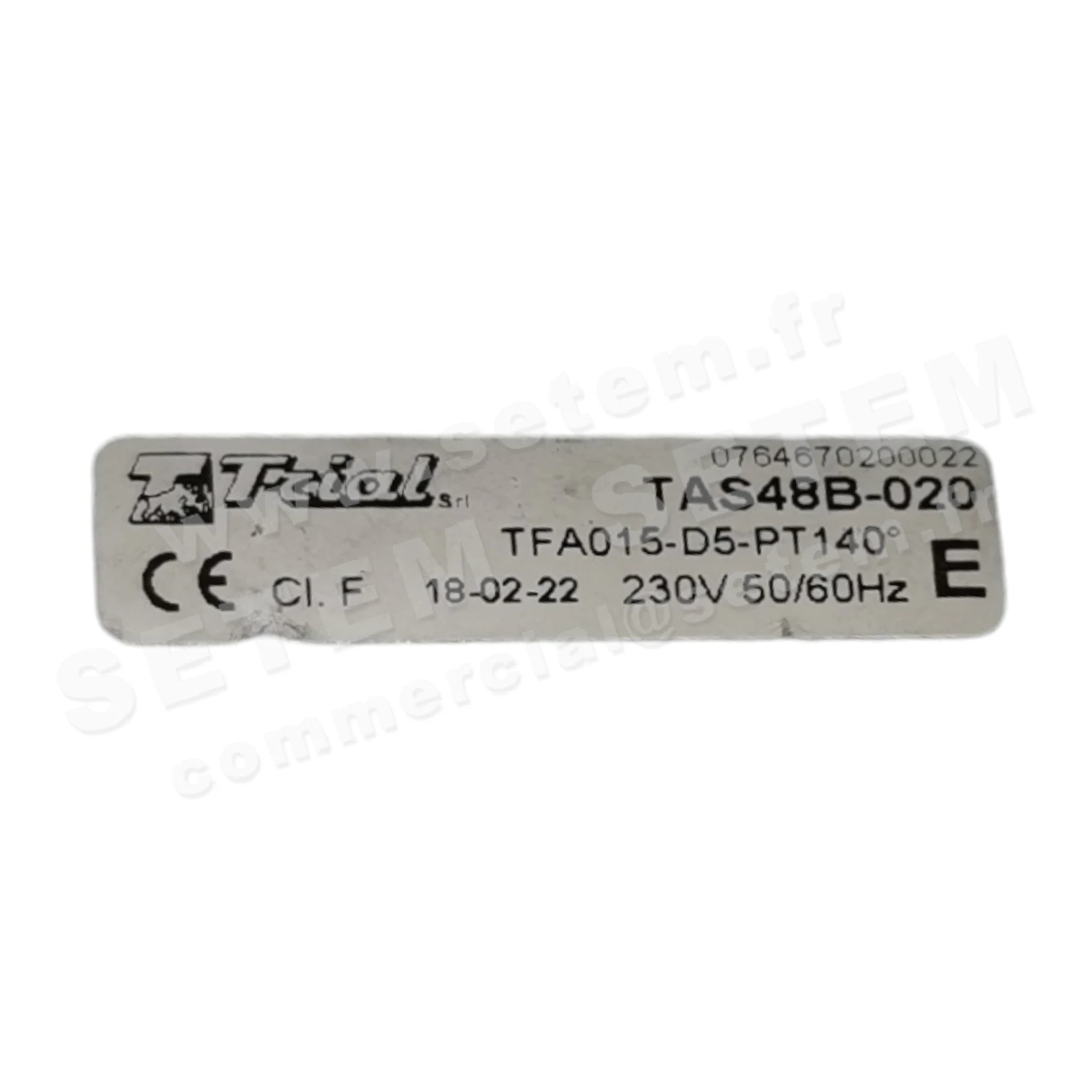 6353001480-VENTILATEUR TRIAL TAS48B.020 TFA015.D5.PT140°.SVNH 2