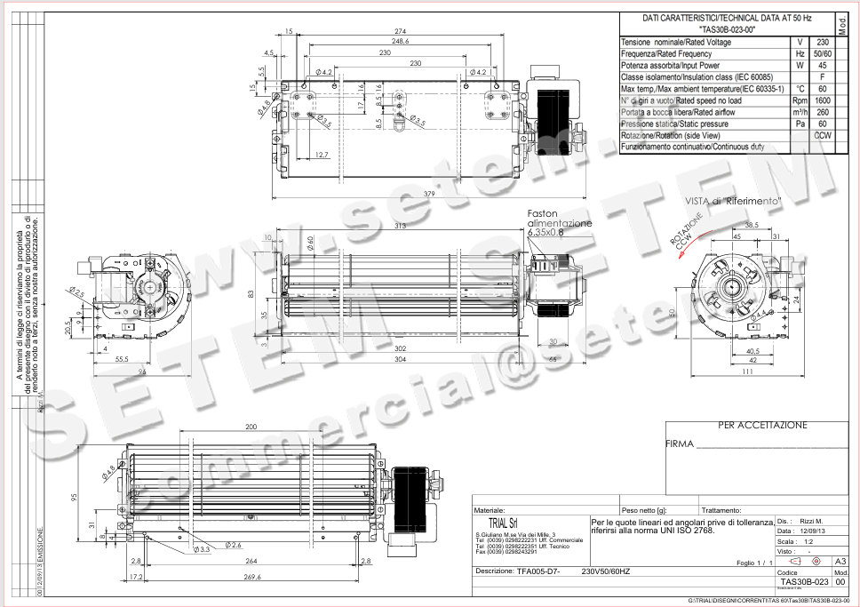 VENTILATEUR TFA005-D7- *TAS30B-023* 3