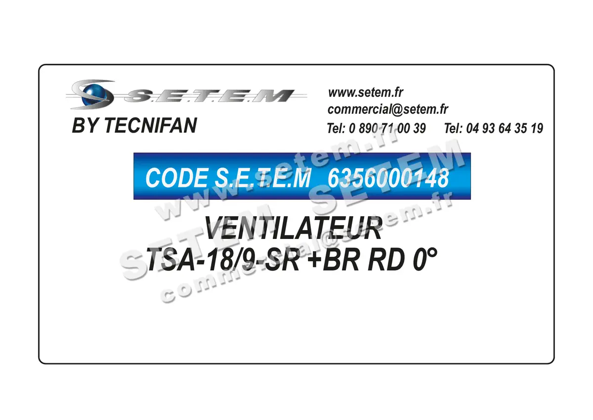 6356000148-VENTILATEUR TECNIFAN TSA-18/9-SR +BR RD 0°