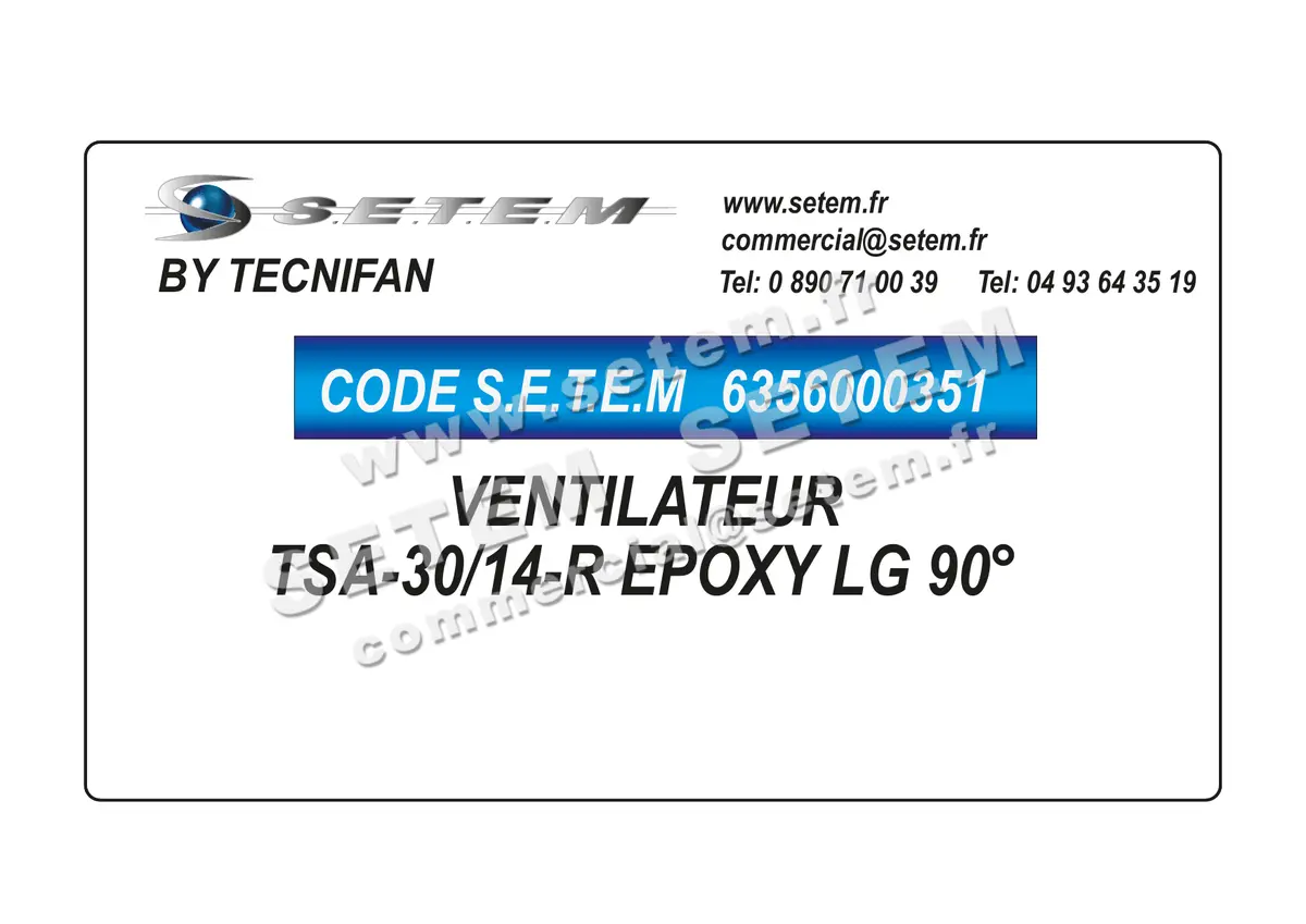6356000351-VENTILATEUR TECNIFAN TSA-30/14-R EPOXY LG 90°