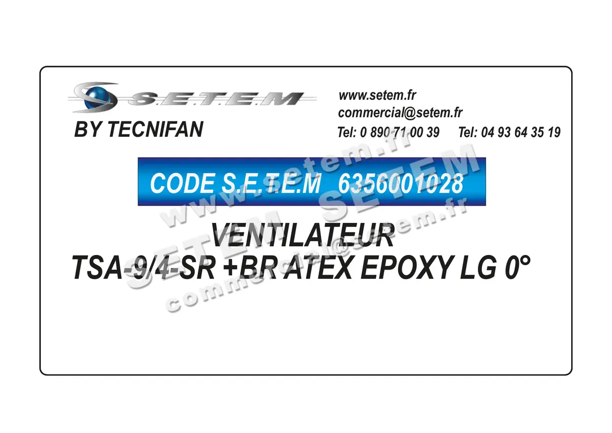 6356001028-VENTILATEUR TECNIFAN TSA-9/4-SR +BR ATEX EPOXY LG 0°