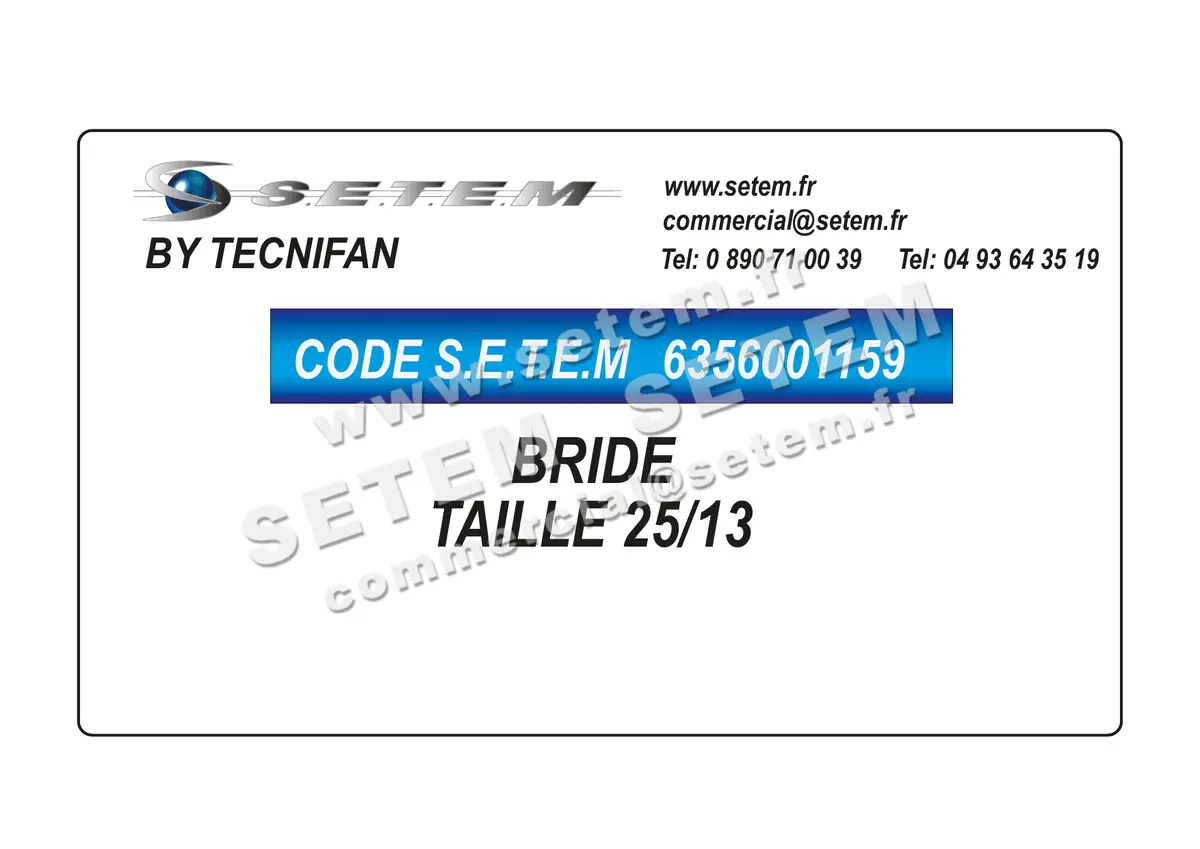 6356001159-BRIDE TECNIFAN TAILLE 25/13