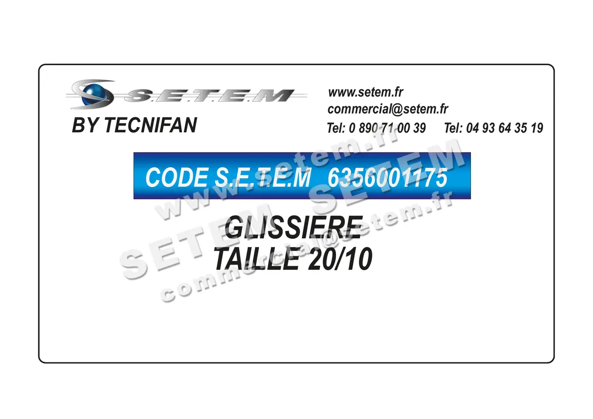 6356001175-GLISSIERE TAILLE 20/10 TECNIFAN
