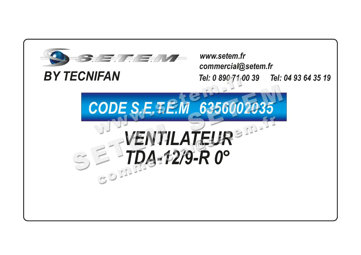 6356002035-VENTILATEUR TECNIFAN TDA-12/9-R 0°