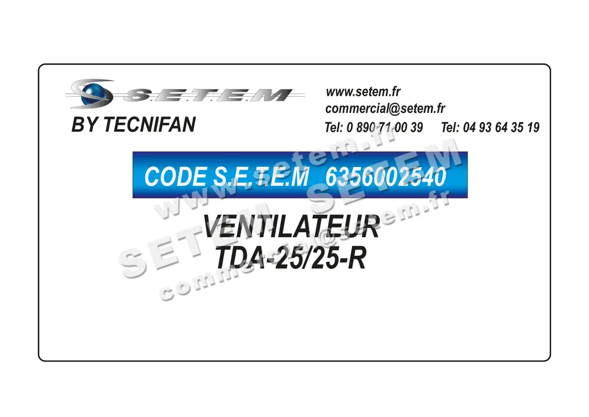 6356002540-VENTILATEUR TECNIFAN TDA-25/25-R