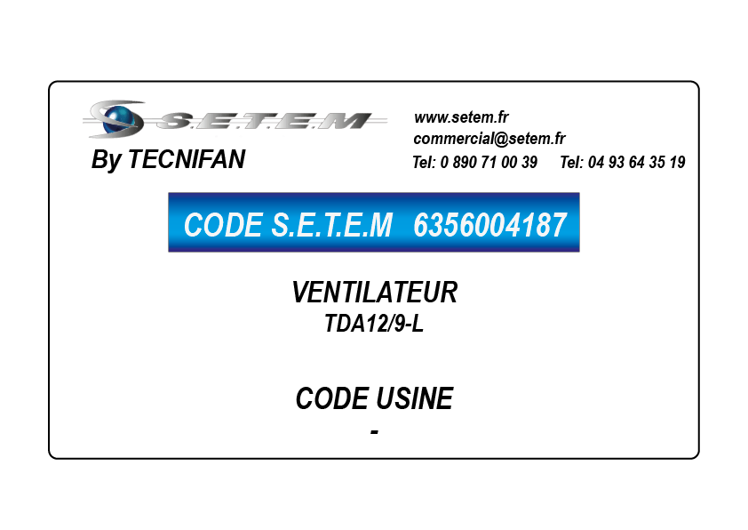 VENTILATEUR TDA12/9-L