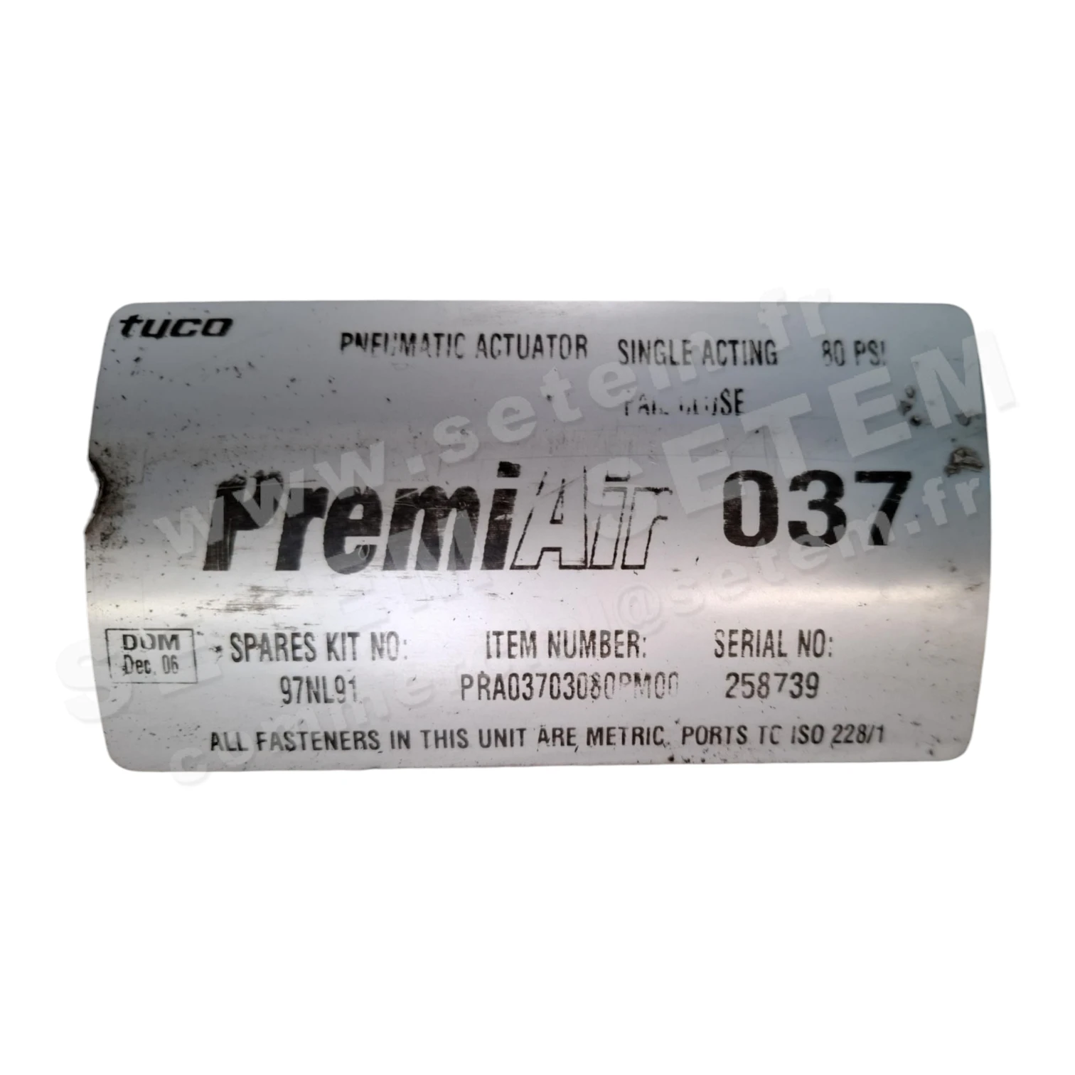 ACTIONNEUR PREMIAIR037 *PRA03703080PM00*