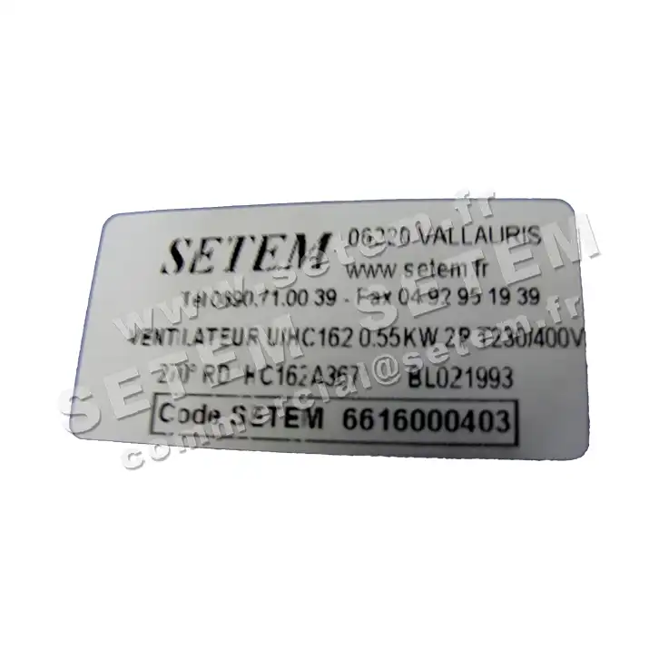 6616000403-VENTILATEUR UTENTRA U/HC162 RD 270° 0.55KW 2P T230/400V *HC162A367* 3