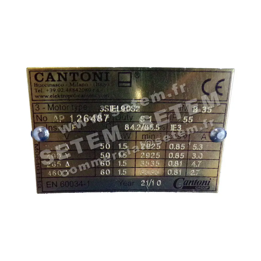 6616000461-VENTILATEUR UTENTRA U/HC202 1.5KW 2P T230/400V 0° RD *HC202A280* 5