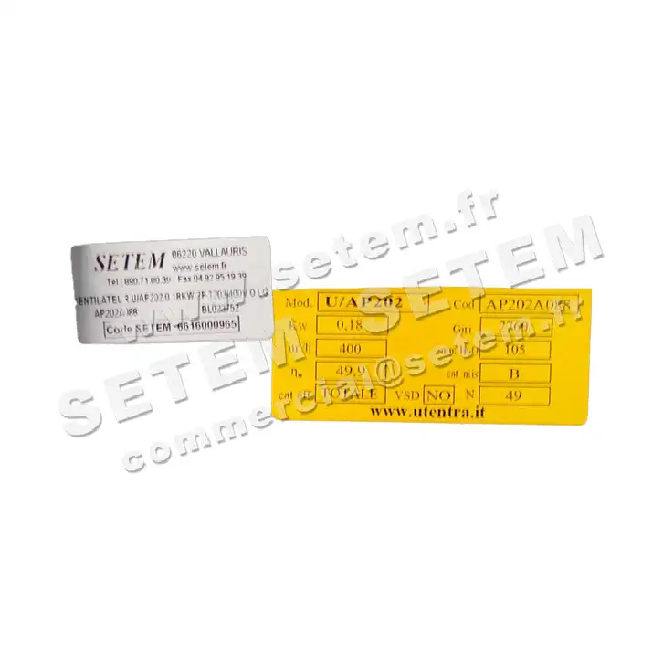 6616000965-VENTILATEUR UTENTRA U/AP202 0.18KW 2P T230/400V LG 0° *AP202A088* 3