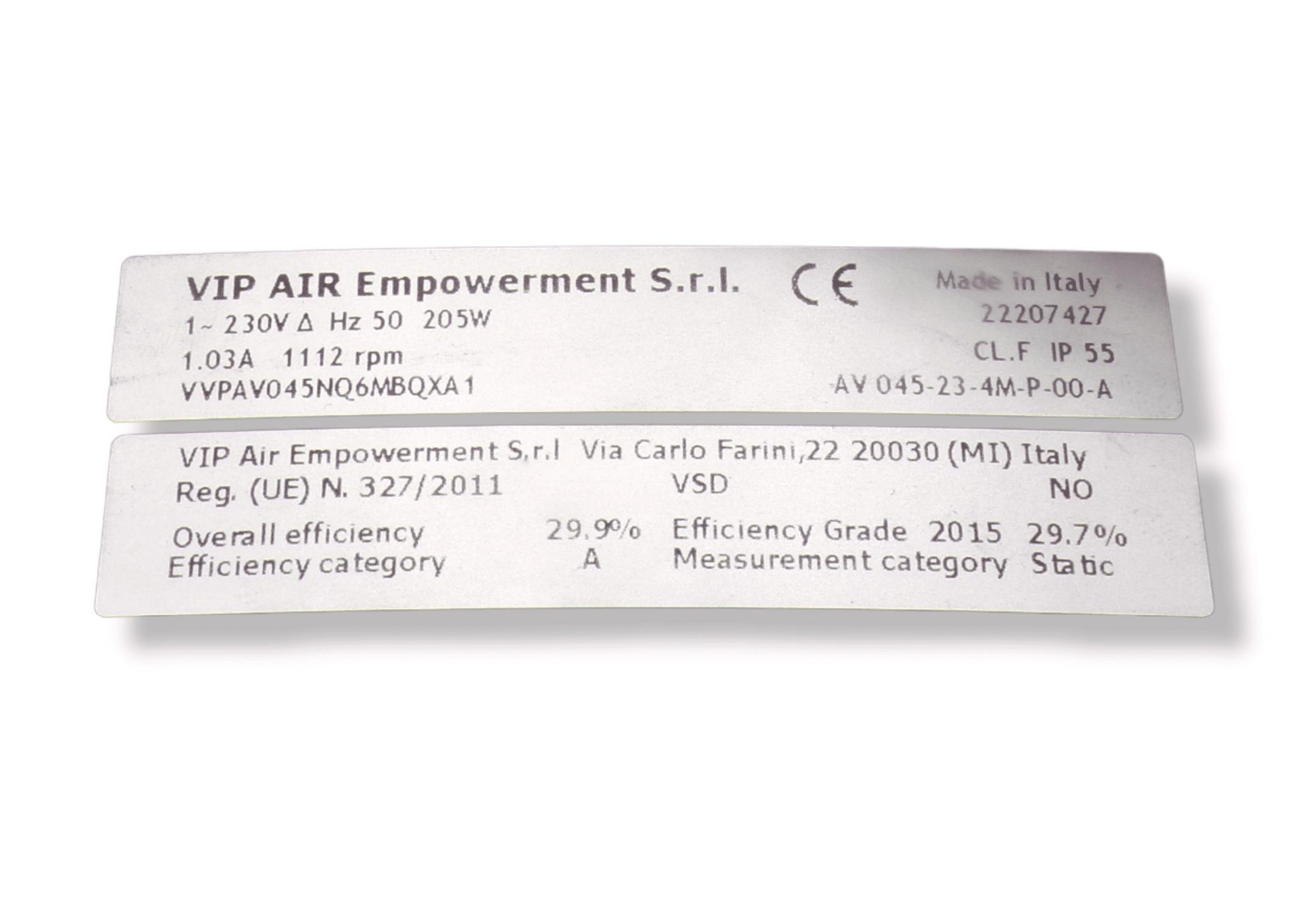6941000245-VENTILATEUR VIP AV045.23.4M.P.00.A *VVPAV045NQ6MBQXA1* 6