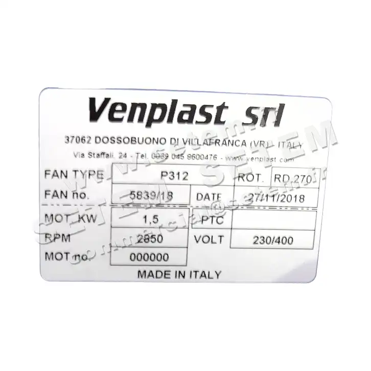 6947001246-VENTILATEUR VENPLAST P312 RD 270° 1.50KW 2P T230/400V 6