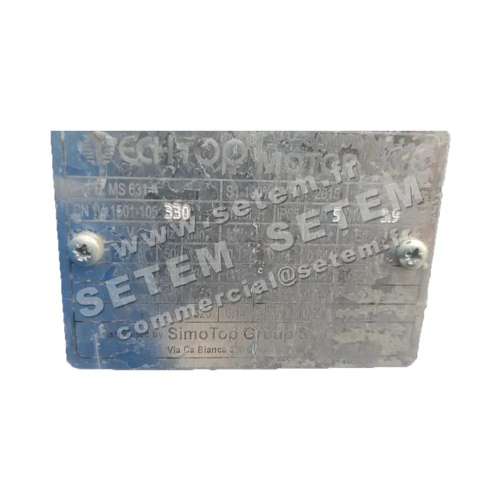 6947001251-VENTILATEUR VENPLAST P204 0.18KW 4P T230/400V LG 90° 2