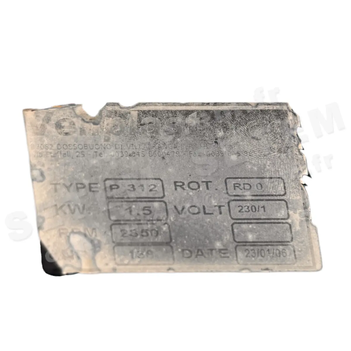 6947002820-VENTILATEUR VENPLAST P312 1.50KW 2P M230V RD 0°