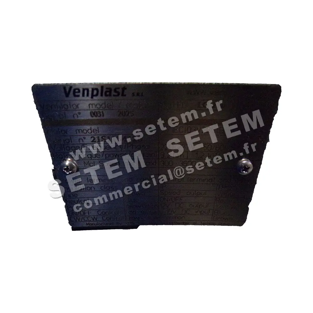 6947005126-VENTILATEUR VENPLAST P31EC 1.20KW 2800RPM M230/277V T71ECI03V28CIB5S1 LG 270° 6