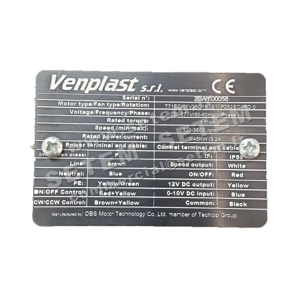 6947008551-MOTEUR VENPLAST T71ECI01V36C1B5S1/P252EC/RD0 2