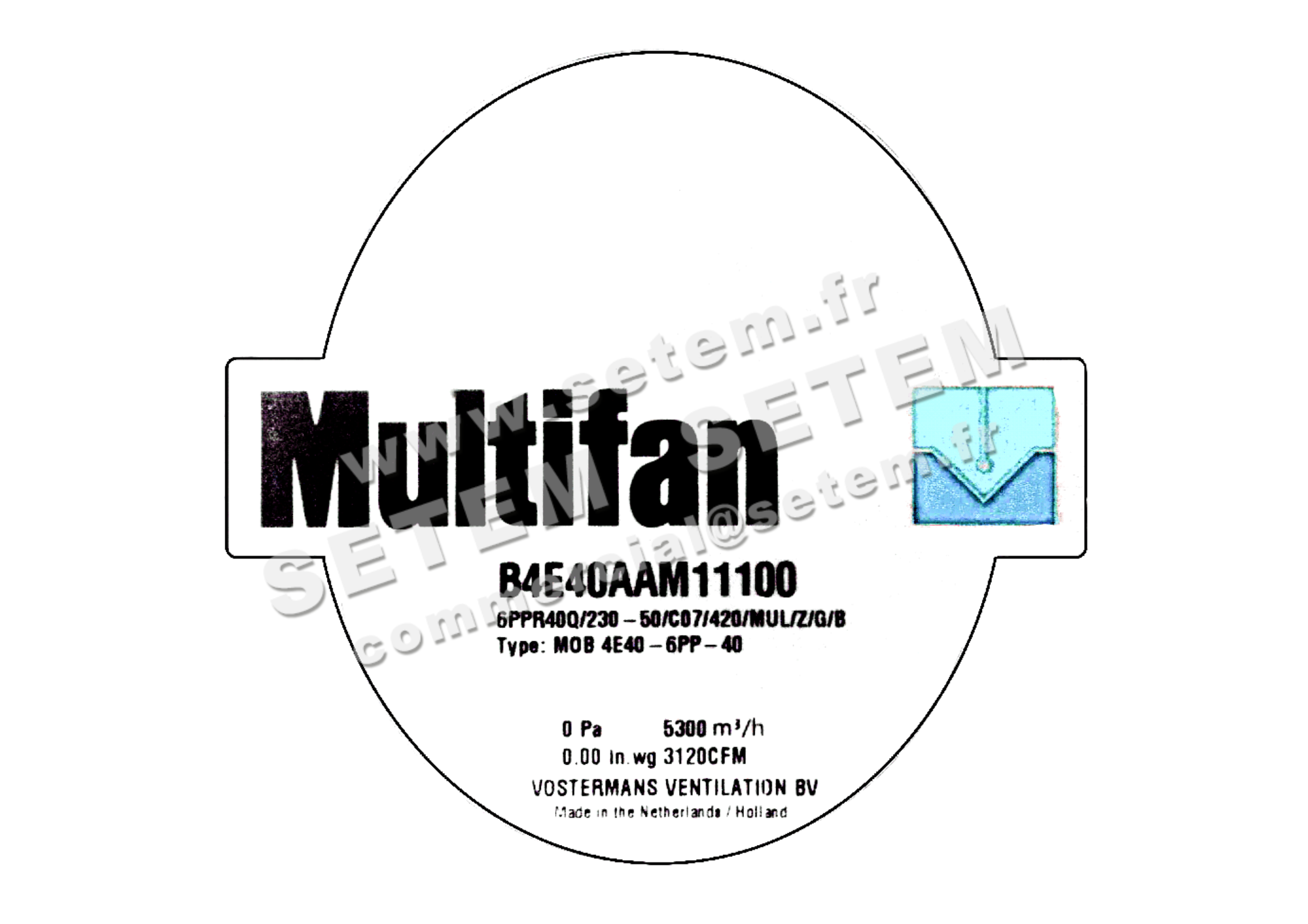 6949005236-VENTILATEUR VOSTERMANS B4E40AAM11100 5