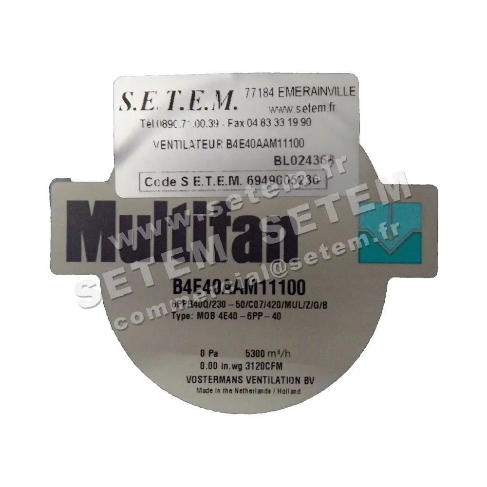 6949005236-VENTILATEUR VOSTERMANS B4E40AAM11100 5