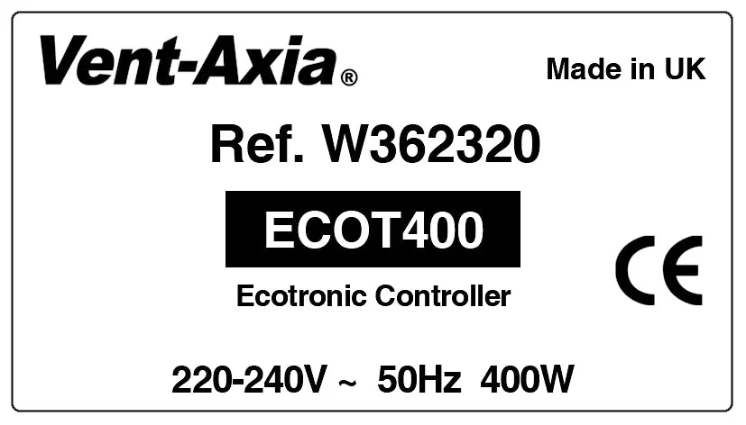 6952006895-COMMANDE ECOT400 VENTAXIA *W362020* 2