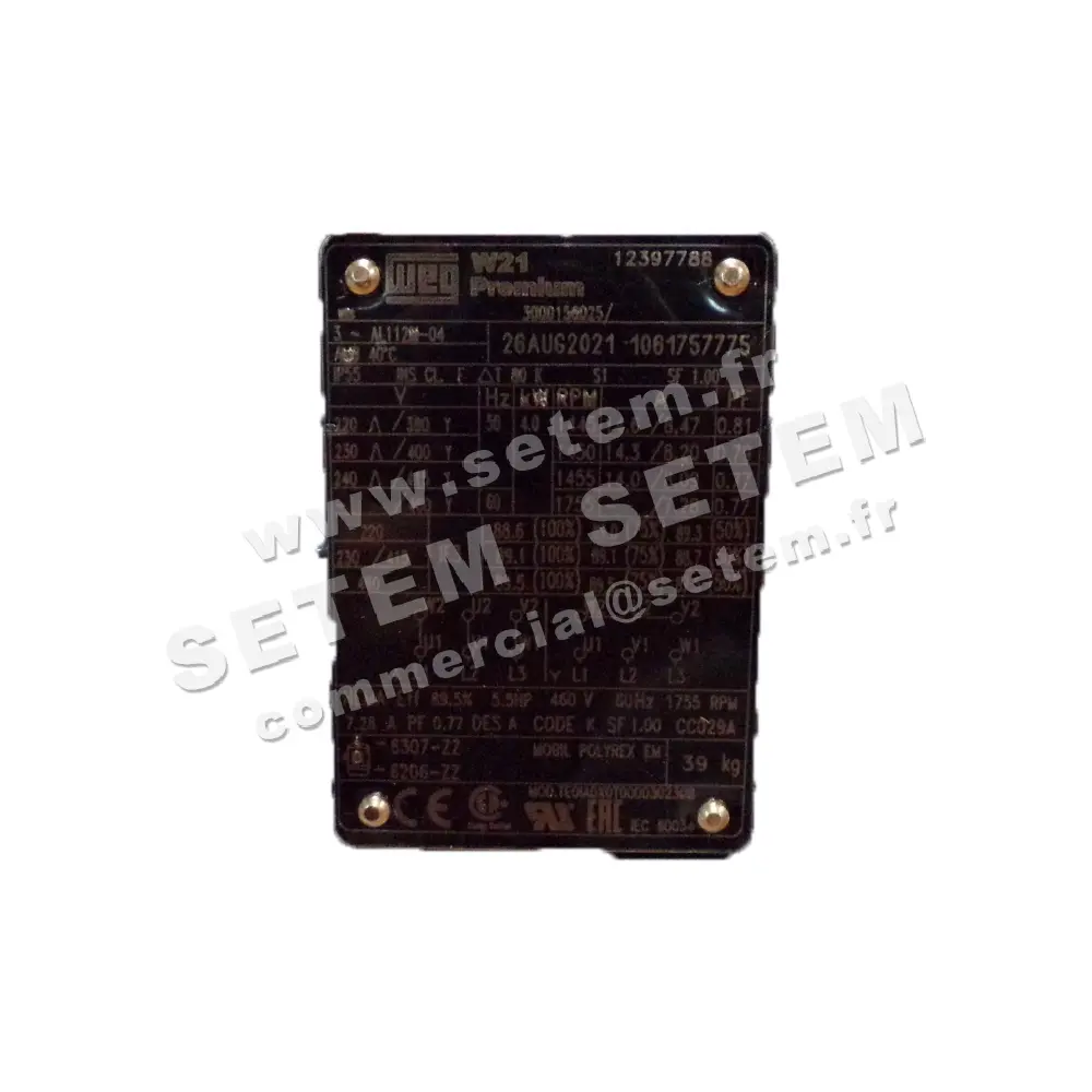 7232101130-MOTEUR WEG 4KW 4P T230/400V HA112 B3 IE3 AM112M.04 *12397788* 2