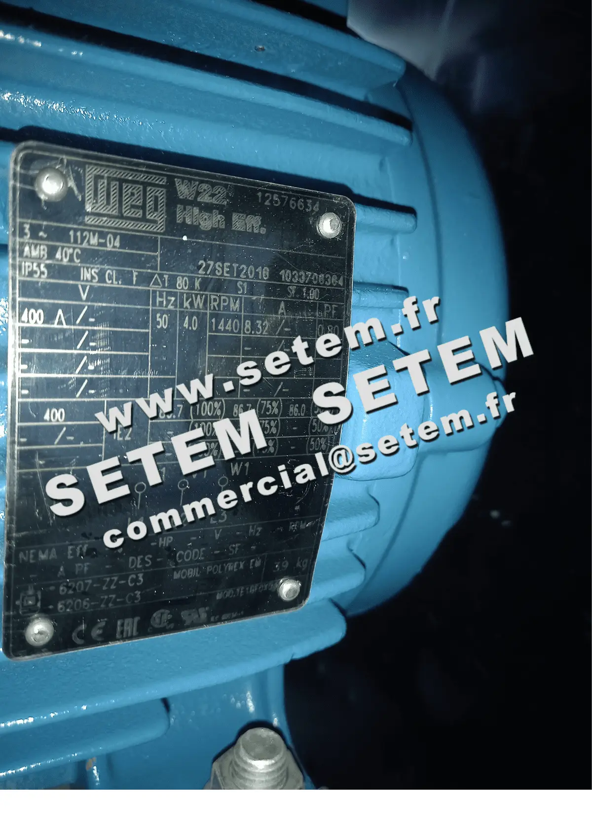 7232101825-MOTEUR WEG 4KW 4P T400V HA112 B3 IE2 112M.04 *12576634*