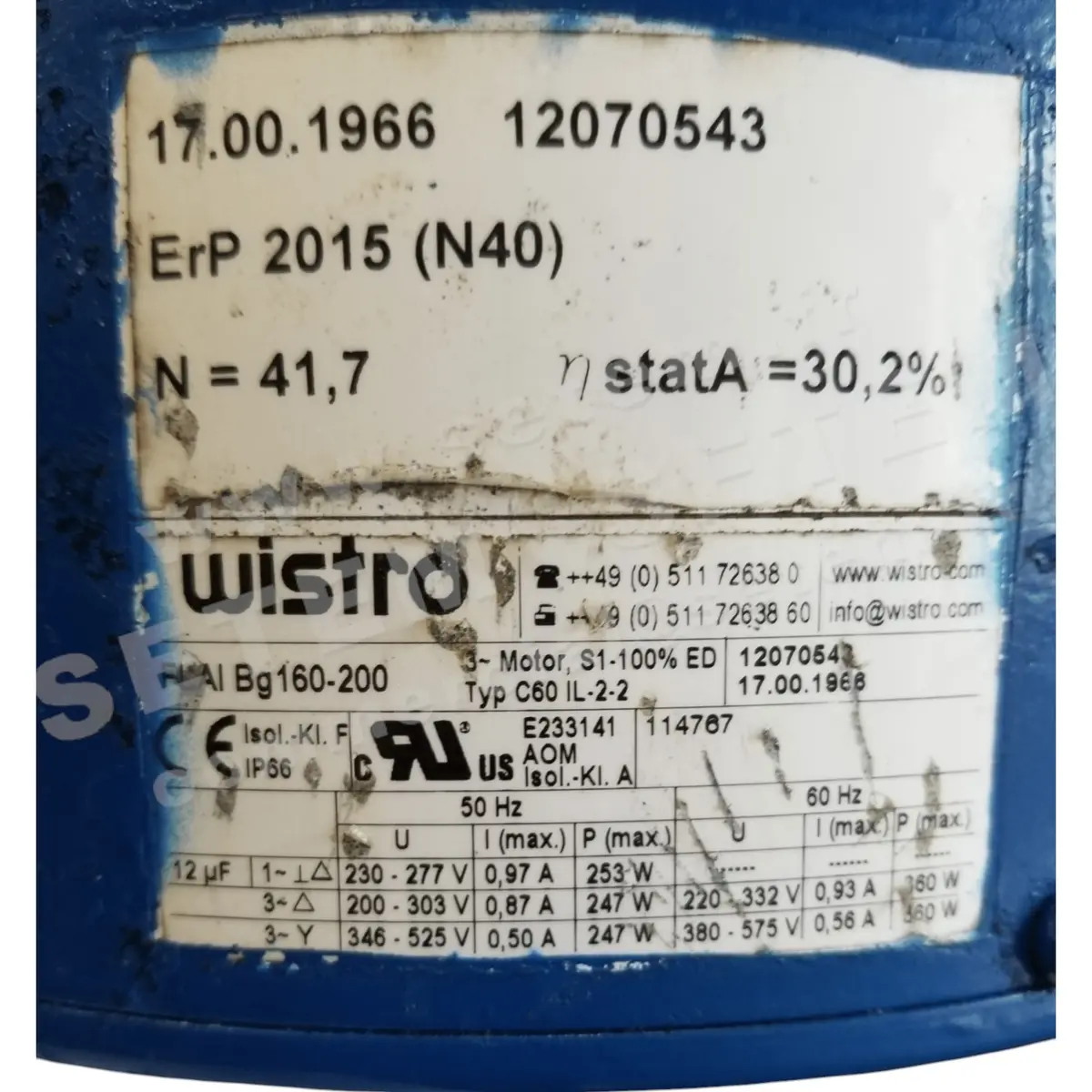 7236001796-VENTILATEUR WISTRO FLAIBG160.200 C60IL.2.2 *17.00.1966*