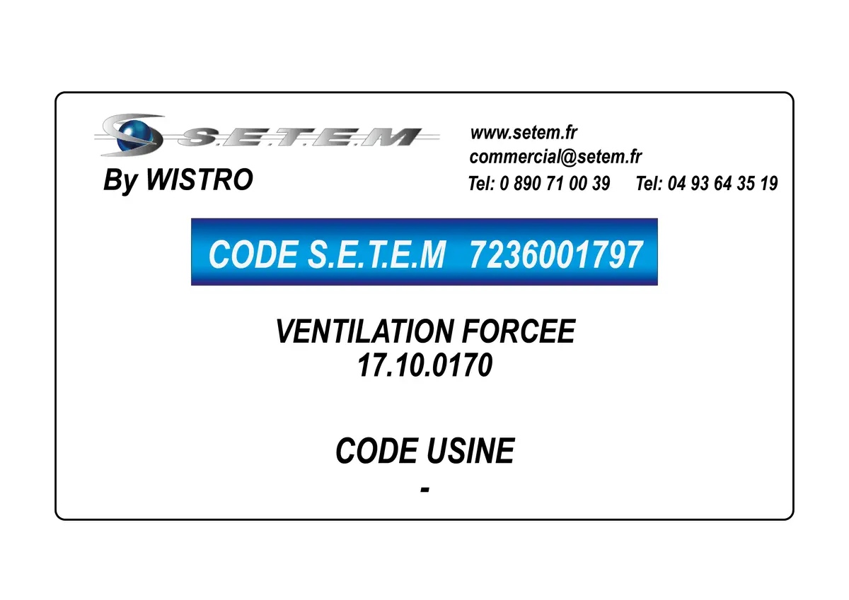 7236001797-VENTILATION FORCEE WISTRO 17.10.0170