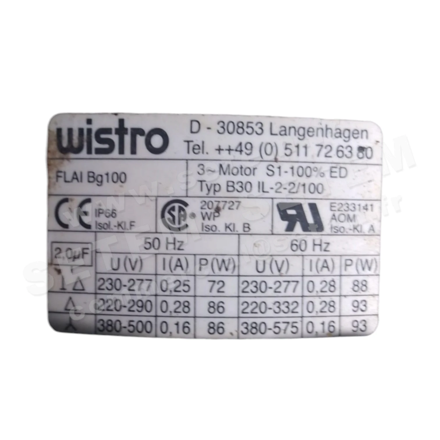 7236004852-VENTILATON FORCEE WISTRO FLAIBG100 B30 IL-2-2/100 2