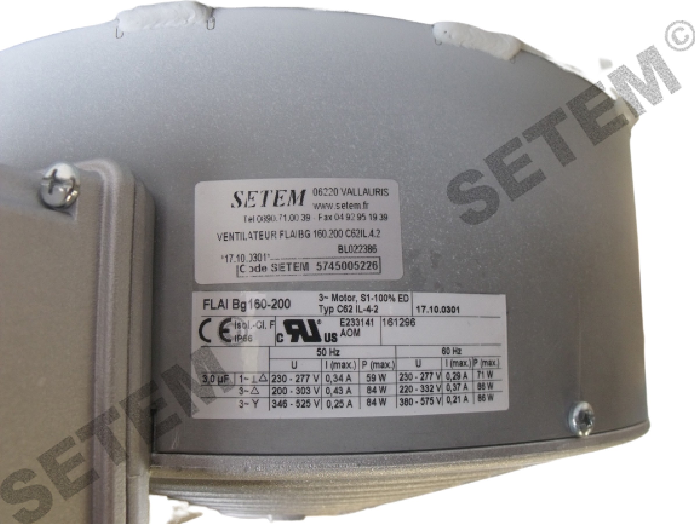 7236005226-VENTILATEUR WISTRO FLAIBG160.200 C62IL.4.2 *17.10.0301* 8
