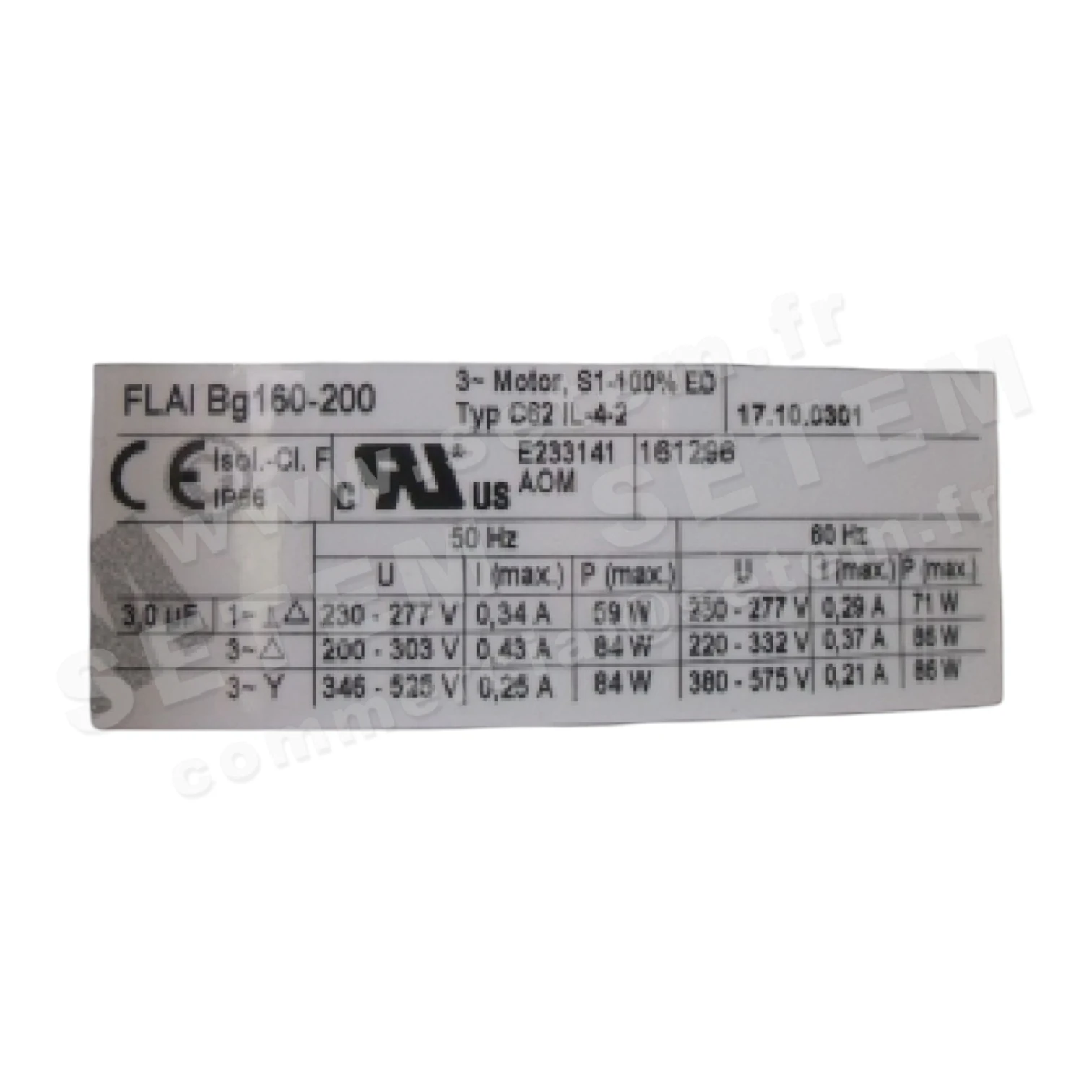 7236005226-VENTILATEUR WISTRO FLAIBG160.200 C62IL.4.2 *17.10.0301* 3