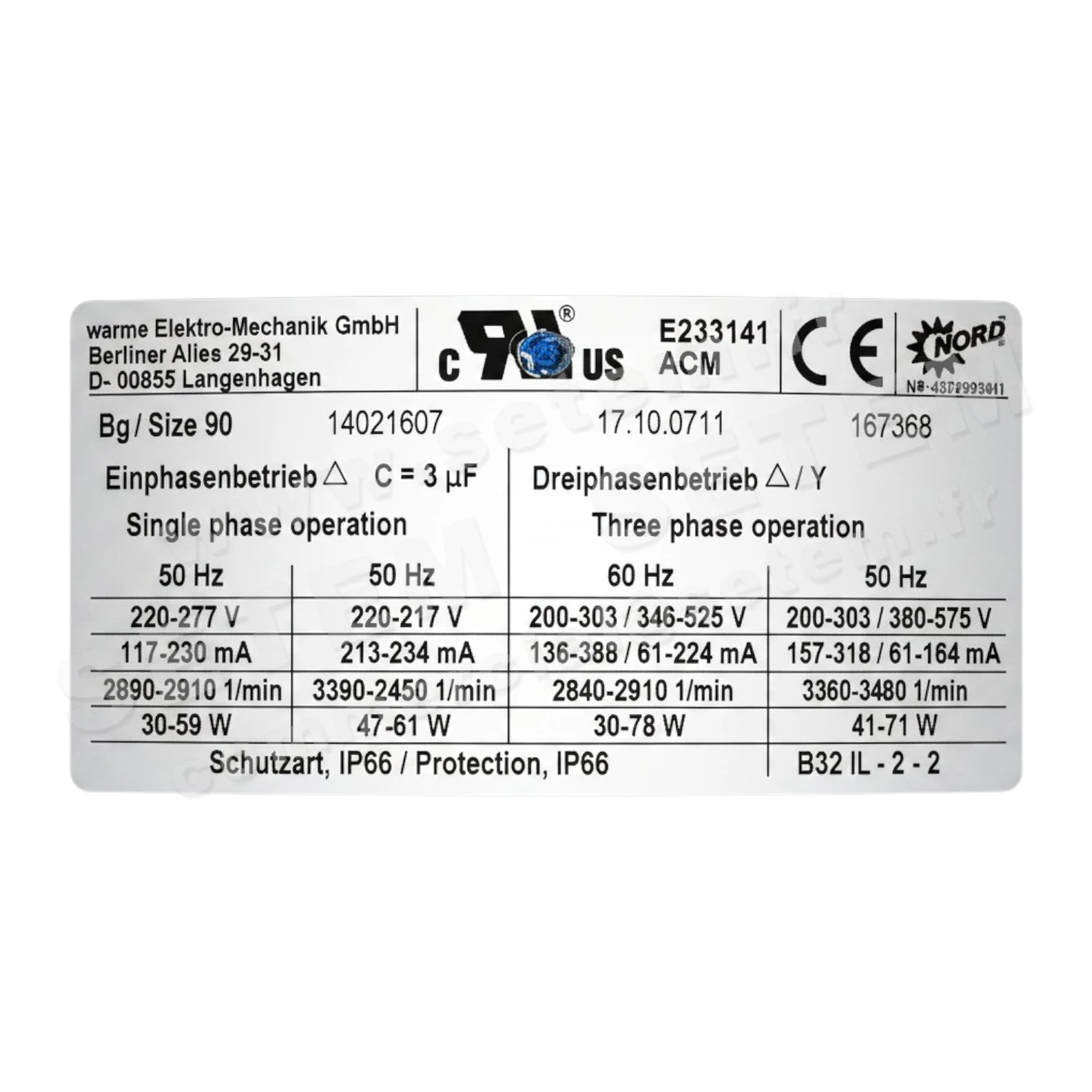 VENTILATION FORCEE B32IL-2-2 BG/SIZE90 *17.10.0711*