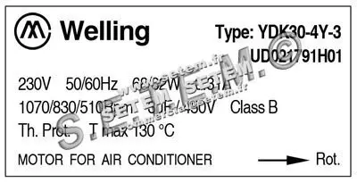 7239000006-MOTEUR WELLING YDK30.4Y.3 "UD021791H01" 4