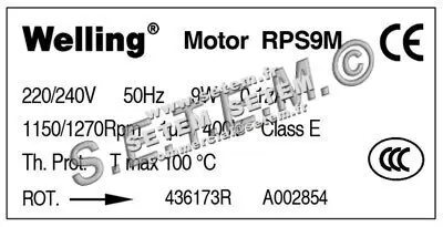 7239000007-MOTEUR WELLING RPS9M "436173R" 3