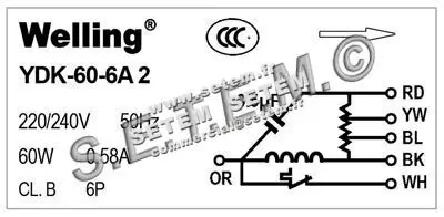 7239000015-MOTEUR WELLING YDK60.6A2 3