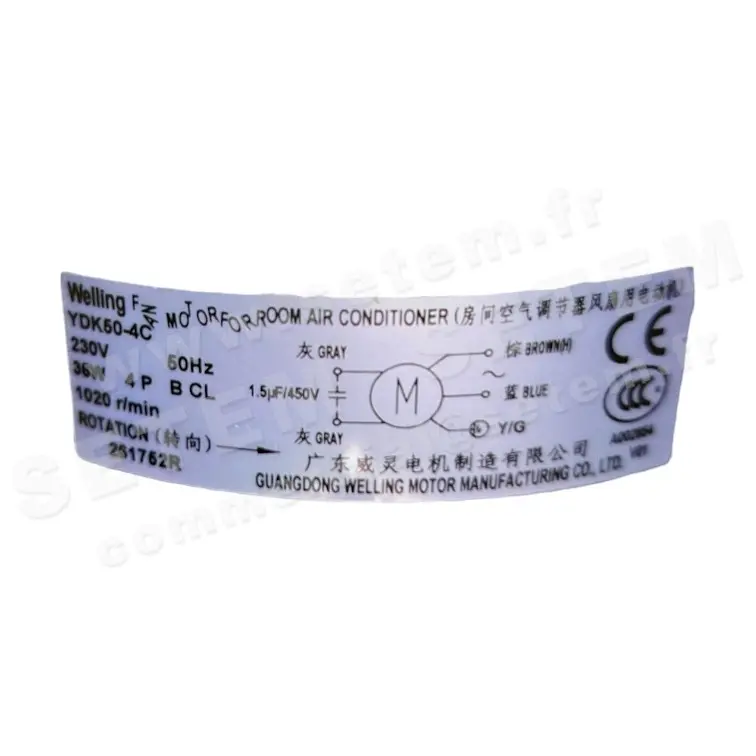 7239000098-MOTEUR WELLING YDK50-4C "261752R" 2