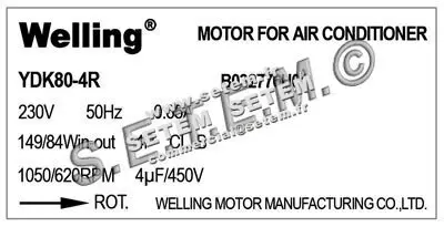 7239000208-MOTEUR WELLING YDK80.4R "B032776H01" 3