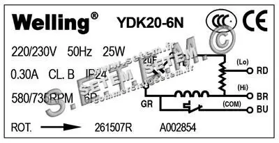 7239000512-MOTEUR WELLING YDK20.6N "MT1512" 3