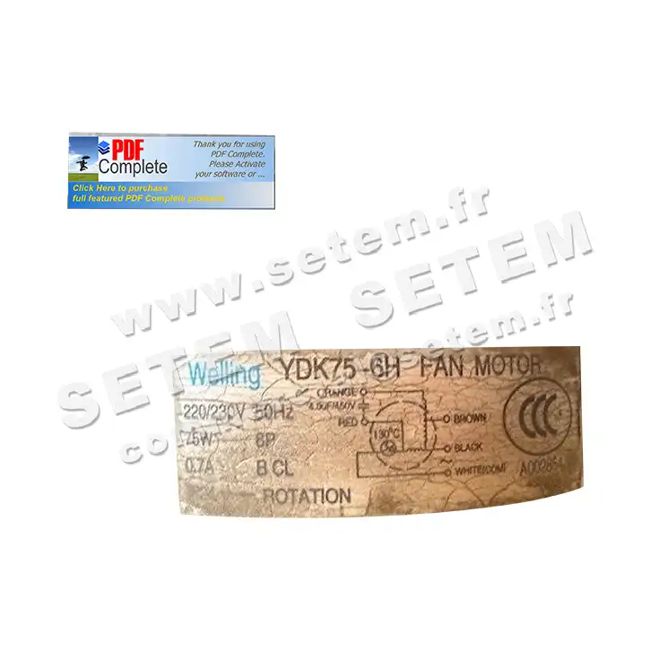 7239002004-MOTEUR WELLING YDK75.6H "4520261R" 3