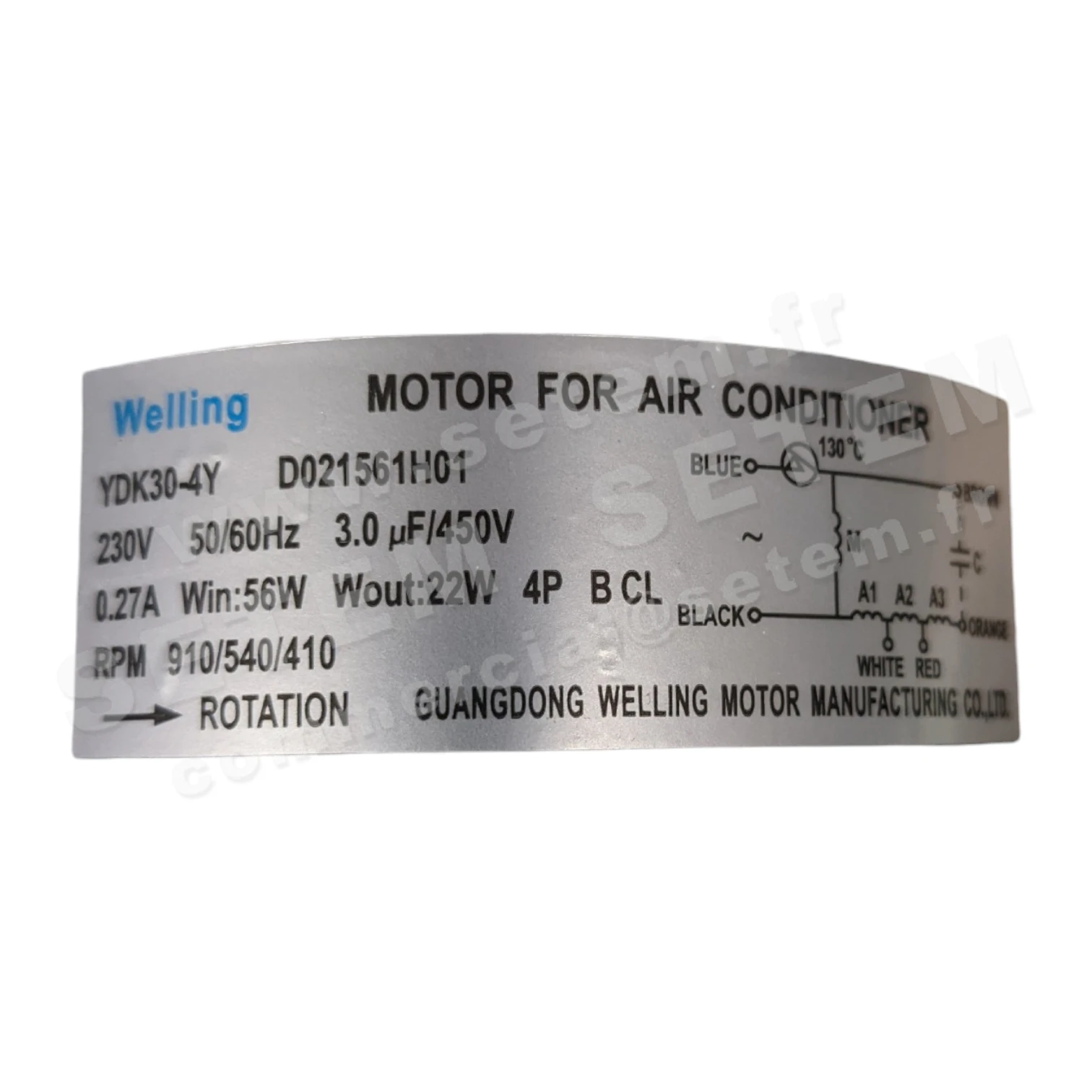 7239005112-MOTEUR WELLING YDK30-4Y "D021561H01"