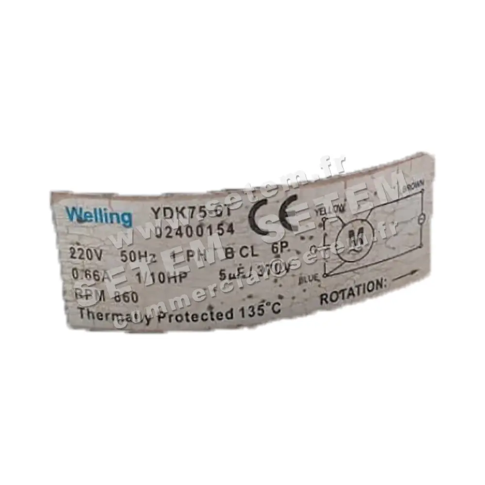 7239005555-MOTEUR WELLING YDK75.6T 02400154 3