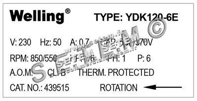 7239009009-MOTEUR WELLING YDK120.6E 3