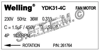 7239009054-MOTEUR WELLING YDK31.4C "261764" 3