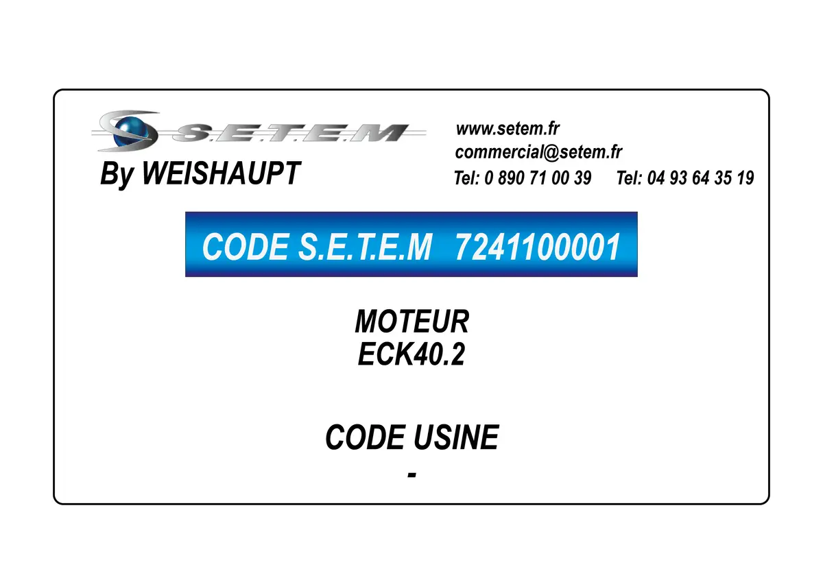 7241100001-MOTEUR WEISHAUPT ECK40.2