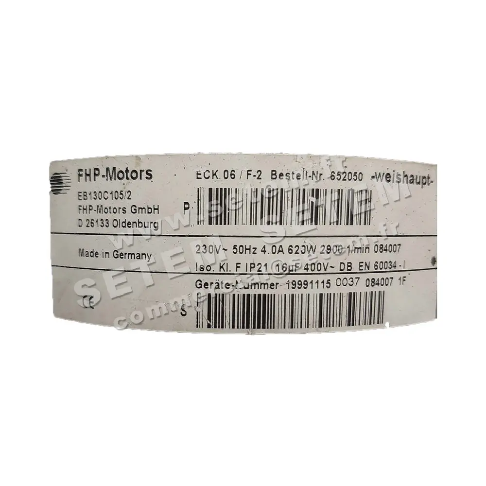 7241100006-MOTEUR WEISHAUPT ECK06/F.2 *EB130C105/2* 2
