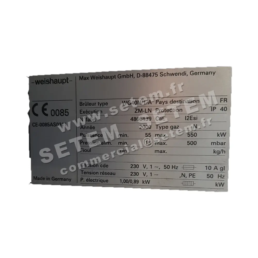 7241100010-BRULEUR WEISHAUPT WG40N/1.A *ZM.LN*