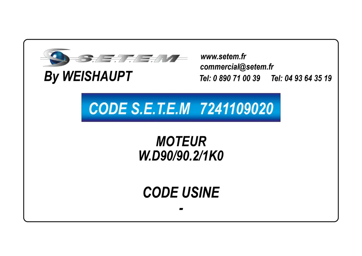 7241109020-MOTEUR WEISHAUPT W.D90/90.2/1K0