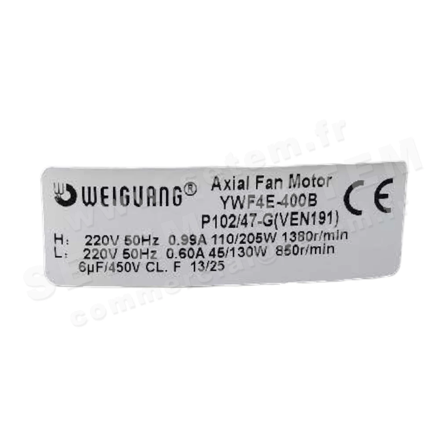 VENTILATEUR YWF4E-400BP102/47-G(VEN191) +PLAQUE 3