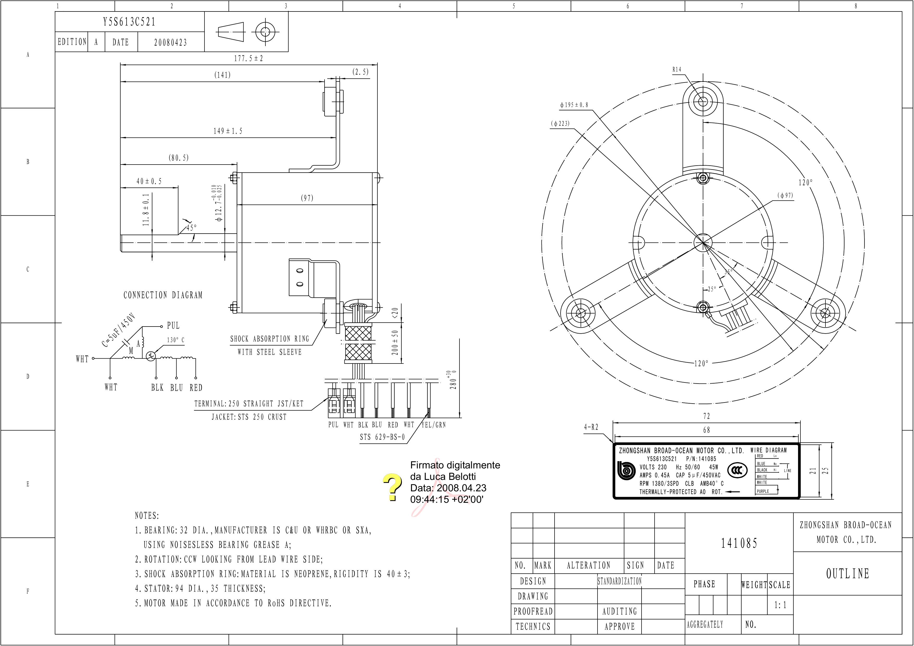 9900509513-MOTEUR ZHONGSHAN Y5S613C521