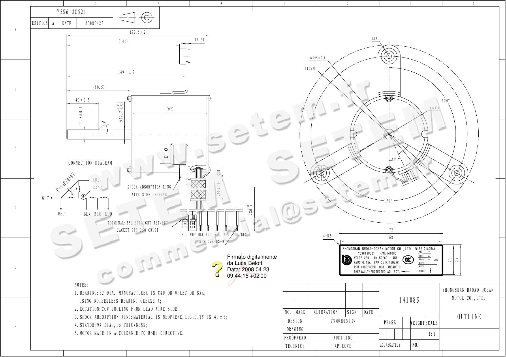 9900509513-MOTEUR ZHONGSHAN Y5S613C521